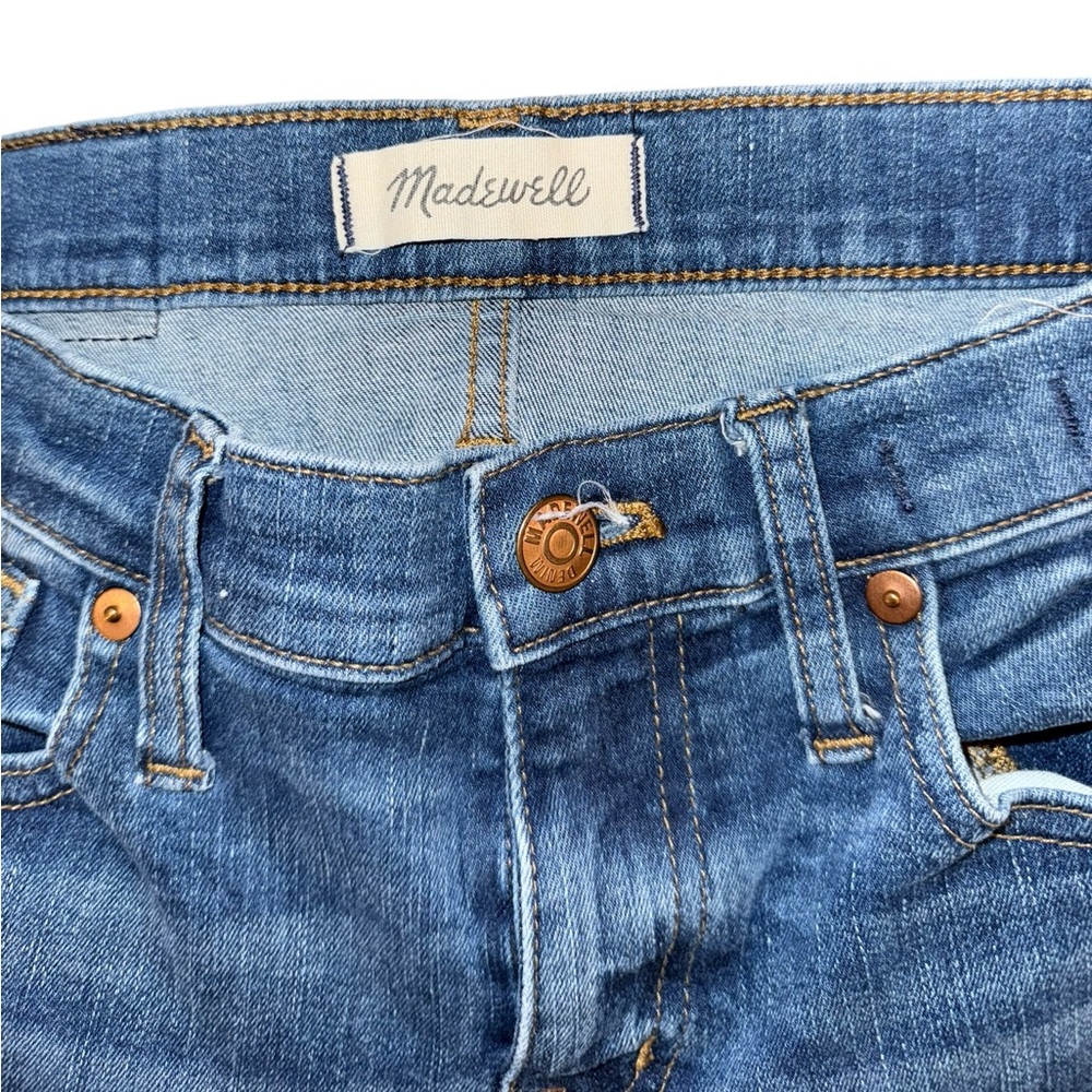 Madewell 8” Skinny Jeans Mid Rise Medium Wash Size 28 - Picture 3 of 7